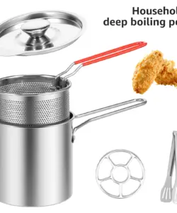 Set Frittiertopf Küchen fritte use mit Sieb Edelstahl Tempura Friteuse Pfanne Braten Topf Huhn Brathähnchen Kochute nsilien