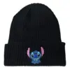 Stich Strick mütze Cartoon bestickte Benie Cap niedlichen Unisex warme dehnbare Hüte Weihnachts geschenk für erwachsene Kinder Outdoor-Wärme kappen 5