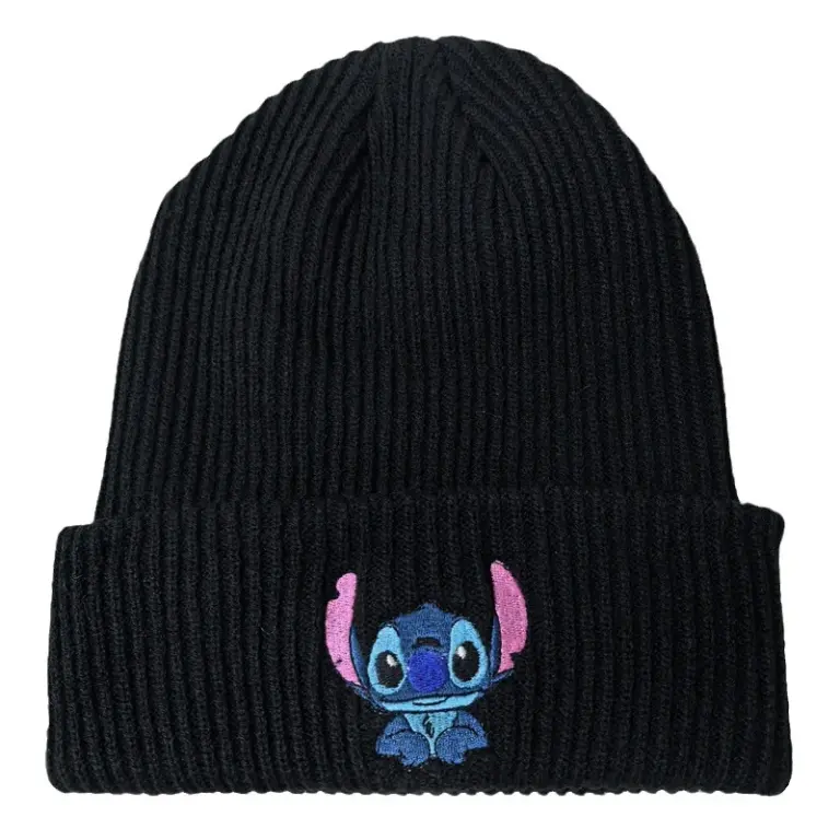 Stich Strick mütze Cartoon bestickte Benie Cap niedlichen Unisex warme dehnbare Hüte Weihnachts geschenk für erwachsene Kinder Outdoor-Wärme kappen 5