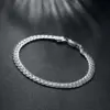 20cm 8 Zoll 18 Karat Gold 925 Sterling Silber Armbänder für Frauen Männer klassische 5mm Kette Hochzeits feier Weihnachts geschenke edler Schmuck 5