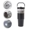 30OZ Tragbare Auto Tasse Edelstahl Thermos Tasse mit Stroh Reise Sport Wasser Flasche Mit Griff Abdeckung Kaffee Vakuum flasche 2