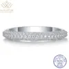 Wuiha echte 925 Sterling Silber funkeln alle Moissan ite Diamant Hochzeit Verlobung ringe für Frauen Jubiläums geschenk edlen Schmuck