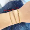 Qmhje Anker verschluss Armband Frauen Männer Edelstahl Twist Seil Kette Matrosen rad geometrische Verbindung Basic DIY Gold Silber Farbe 3