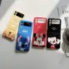 Disney Cartoon Mickey Minnie Maus stich Winnie die Pooh Handy hülle für Samsung Galaxy Z Flip 6 3 4 5 5g Hard Back Cover Funda 3