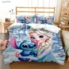 Disney Stitch Cartoon geschnitten ganzjährig Bett bezug Bettdecke Bettwäsche Set weichen Bett bezug und Kissen bezüge Single/Double/Queen/King 3