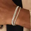 Männer einfache Edelstahl Silber Farbe Twist Chain Armband Retro Hip Hop Schmuck Zubehör Geschenk