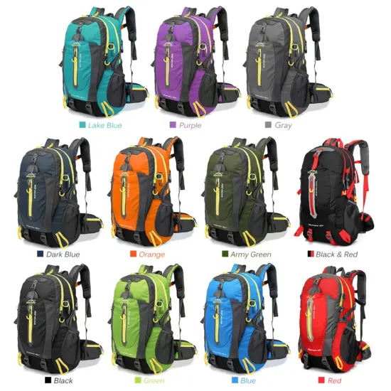 40L wasserabweisender Reiserucksack Camping Wandern Laptop Tagesrucksack Trekking Klettern Rucksäcke für Männer Frauen Wanderzubehör 6