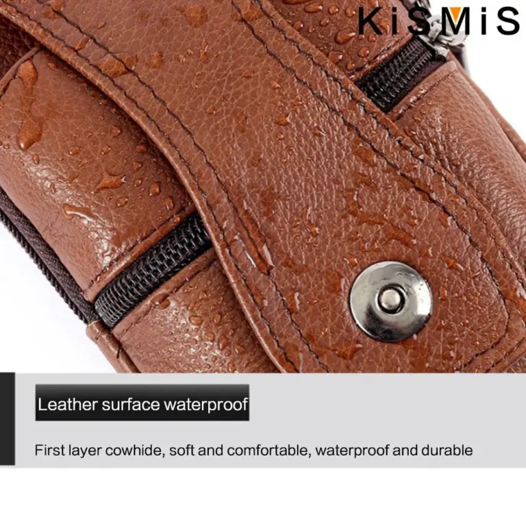 Kismis Fashion Herren Leder Hüft tasche-Multifunktions-Gürtel tasche, große Gürtel tasche mit Schulter gurt 6