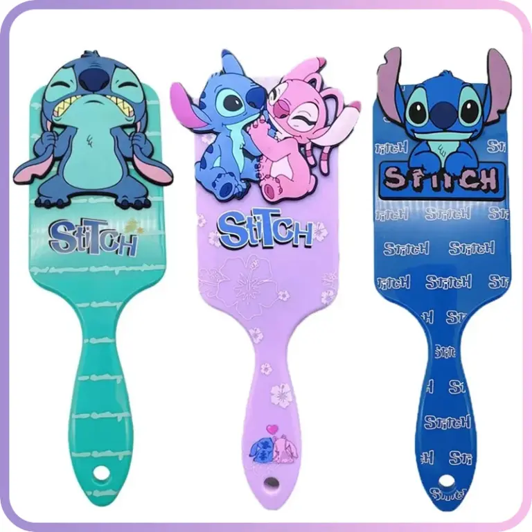 Neue Lilo Stitch Kämme Cartoon Anime Kawaii Stich Luft Kissen Massage Kämme Kinder Mädchen Kamm Haar Pinsel Spielzeug kind Geburtstag Geschenk