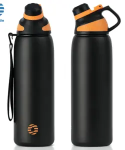 FEIJIAN LKG Thermoskanne, doppelwandige Isolierflasche mit magnetischem Deckel, Outdoor-Sport-Wasserflasche, Edelstahl, Thermobecher, auslaufsicher