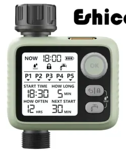 Eshico HCT-372 Wasser Timer Knopf einfacher zu bedienen LED Hintergrund beleuchtung dunkle Nacht Wächter Regen Erkennung intelligenter Gartengeräte