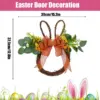 Ostern Kaninchen Kranz Dekor Hase Kopf Form dekorative Veranda Zeichen Bauernhaus Fenster Dekor künstliche Rattan Kranz aufhängbar 6