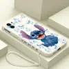 Niedliche Cartoon Stitchs Handy hülle für iPhone 15 14 13 12 11 Pro Max Mini x xr xs max se 8 7 6s plus weiche flüssige Silikon hülle 5