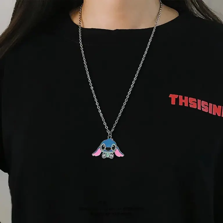 Disney Mode Cartoon niedlichen großen Ohr stich Paar Halskette personal isierte Hip Hop Anhänger Pullover Kette 4