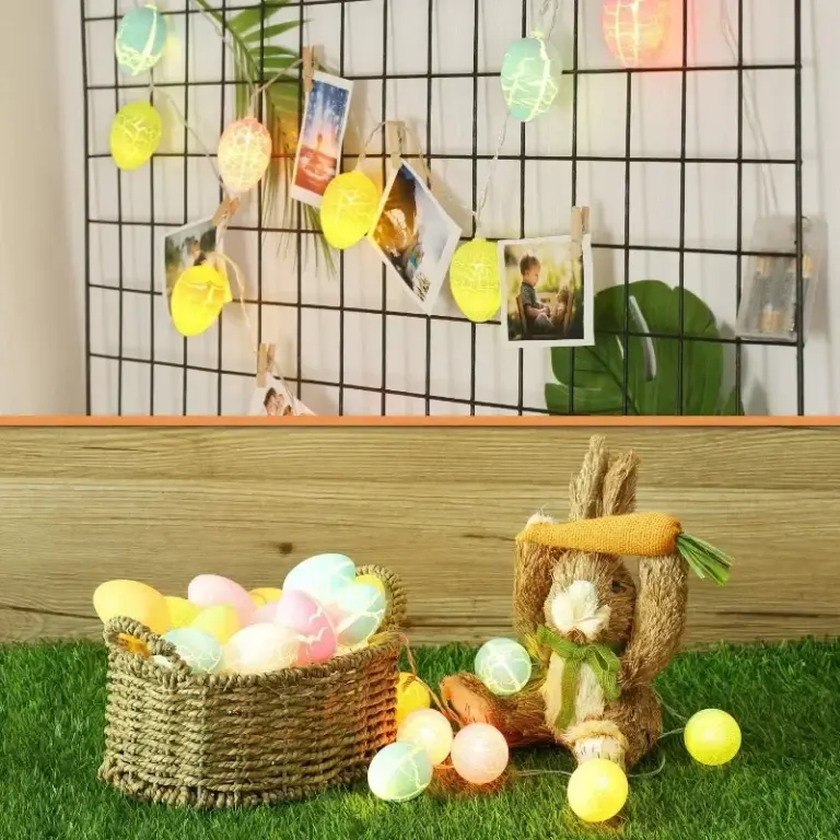 1/2/4PCS LED-Licht Ostern Party Dekoration Bunte Rissige Osterei Lichterketten Fee Lichterketten 2025, Ostern Home Decora 5