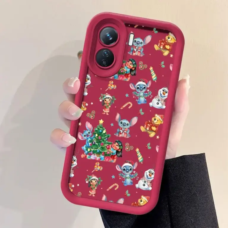 Stoßfeste Hülle für Xiaomi Redmi Note 11 10 13 Pro Plus 9S 12 12S 9 12C Poco X3 NFC Handyhülle Disney Stitch Winnie Christmas 3