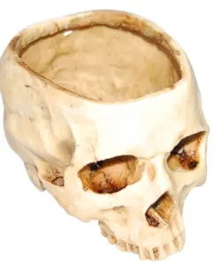 Menschlicher Schädel aus Kunstharz, Blumentopf, Verarbeitung, Totenkopf-Pflanztopf, attraktiv, multifunktional, umweltfreundlich, handgefertigt, für Zuhause, Ostern