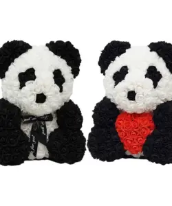 Für immer künstliche Blumen Rose Panda Bär Freundin Valentinstag Jahrestag Weihnachtsgeschenk Geburtstagsgeschenk Hochzeitsdekoration