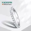 Knob spin 2mm d Farbe Moissan ite Ring 925 Sterling Silber massiv 18 Karat Weißgold Ewigkeit sband Hochzeit Verlobung ringe für Frauen 1