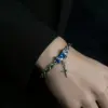 Mode Kristall Stein Kreuz Charme für Frauen Männer Punk-Stil Stern Silber Farb kette verstellbares Armband schwarz blau Kristall 3