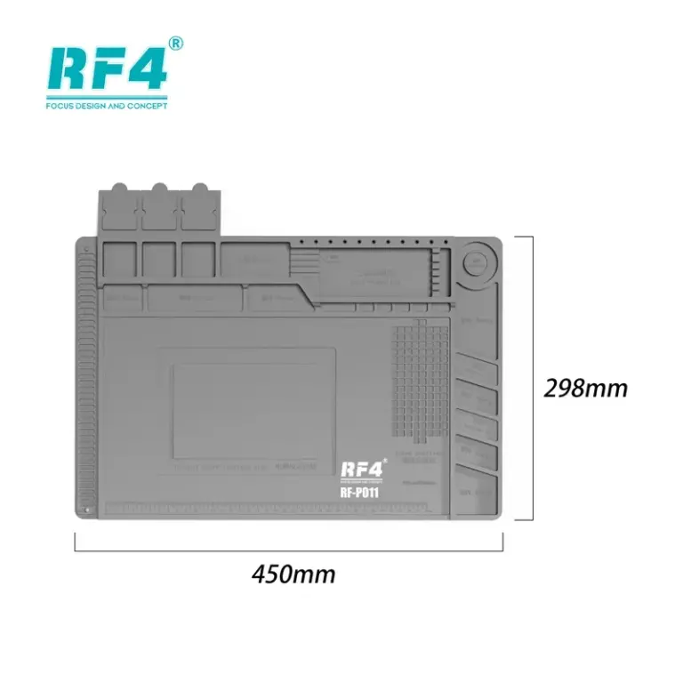 RF4 RF-PO11 450*298mm Antistatische Wärmedämmung Pad für Telefon Wartung Motherboard IC Chips Löten Reparatur Matte 2