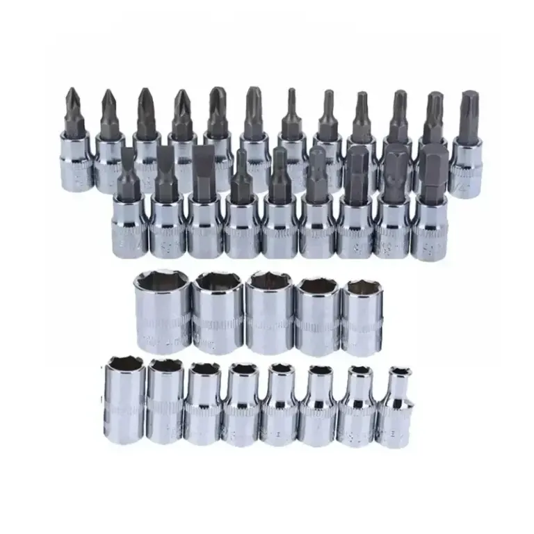 46-teiliges Set Auto-Reparatur-Werkzeug-Set, 1/4 Zoll Steckschlüssel-Set, Auto-Reparatur-Werkzeug, Ratsche, Drehmomentschlüssel, Combo, Auto-Reparatur-Werkzeug-Set 3