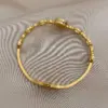 Allyes schwarz römische Ziffern Edelstahl Armreifen Armbänder für Frauen neues Design Gold Silber Farbe wasserdichten Schmuck Geschenk 5