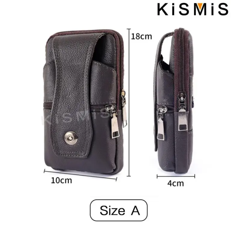 Kismis Fashion Herren Leder Hüft tasche-Multifunktions-Gürtel tasche, große Gürtel tasche mit Schulter gurt 2