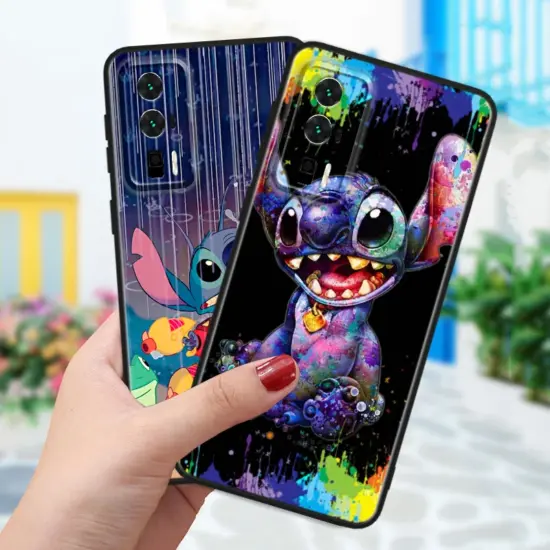 Schwarze Handy hülle für Xiaomi Redmi 12c 12 11a 11 10 10c 10x9t 9 9a 8a 7a 8 7 a1 a2 plus Anime-Stich abdeckung 2