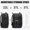 BANGE Reiserucksack für Herren, Business-Rucksack, Schule, erweiterbare USB-Tasche, große Kapazität, 17,3 Laptop, wasserdicht, modischer Rucksack 2