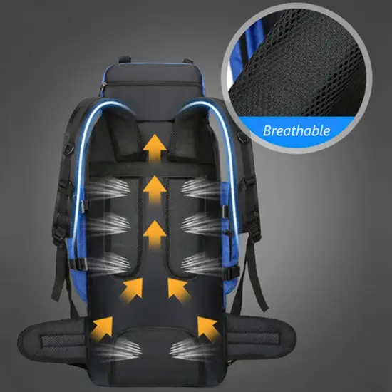 90L Wasserdicht Wandern Camping Rucksack Trekking Tasche Rucksack Große Kapazität Reise Outdoor Sport Taschen Camping Ausrüstung Männer 4