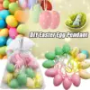 1-6Sets 12Pcs Mini Ostern Dekorationen Eier Hängende Ornamente Bunte für Ostern Baum Korb Dekor Party Gefälligkeiten liefert Hause 5