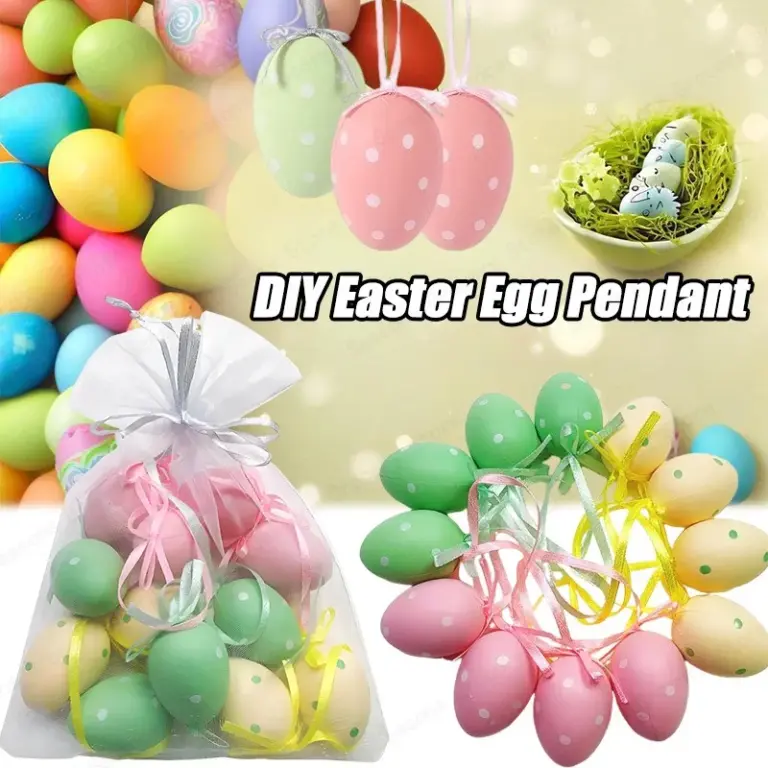 1-6Sets 12Pcs Mini Ostern Dekorationen Eier Hängende Ornamente Bunte für Ostern Baum Korb Dekor Party Gefälligkeiten liefert Hause 5