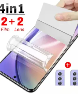 4 in1 für Samsung Galaxy A55 A54 Hydro gel Film auf Galaxie A53 A52 A15 A14 A13 A35 A34 A33 A32 A73 A72 A71 5g Kamera objektivs chutz