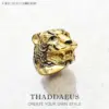 Ring Goldene Tiger Rebel Edlen Schmuck Für Frauen Männer, 2022 Marke Neue Persönliche Glück Geschenk In 925 Sterling Silber 1