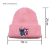 Stich Strick mütze Cartoon bestickte Benie Cap niedlichen Unisex warme dehnbare Hüte Weihnachts geschenk für erwachsene Kinder Outdoor-Wärme kappen 6