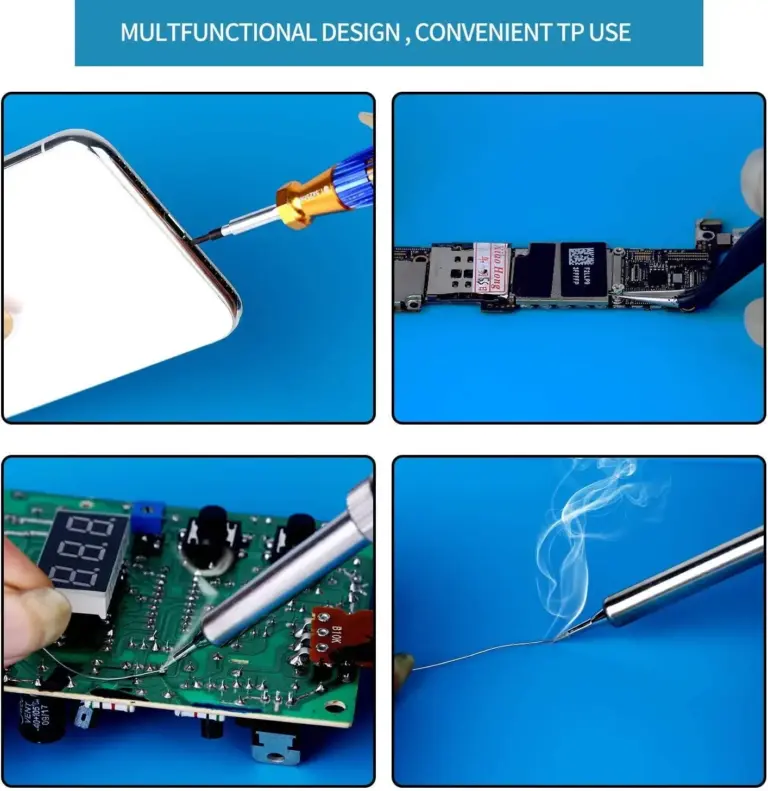 Lötstation Matte Silikon Arbeitsmatte Hitzebeständig 932 ° F Antistatische Magnetmatte für die Reparatur elektronischer Telefon-Laptop-Uhren 4