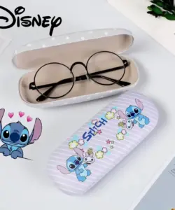 Disney Cartoon Lilo und Stitch Brillenetui Anime Princess Series Muster Hartschale Schutzhülle Brillenbox für Kinder