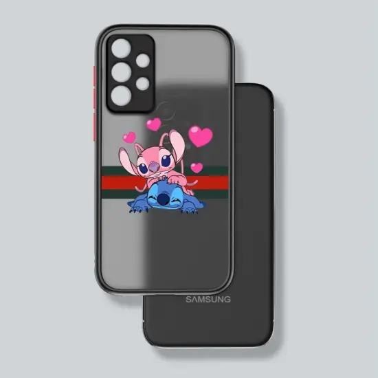 Deluxe Disney Stitch Handy hülle für Samsung S24 S23 S22 S21 S20 Fe S10 S9 plus Ultra Pro 5G matti erte durchscheinende Materie Abdeckung 3