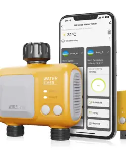 Eshico HCT-626 2-Ausgänge, kabelloser Wassertimer, WiFi/Bluetooth-Fernbedienung, Tuya-App, Arbeit, Log, Garten, automatischer Bewässerungssprinkler