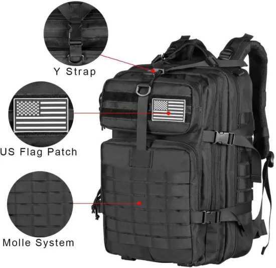 QT&QY 30/45L Mann Taktische Rucksäcke HkingReisetaschen Überleben Outdoor 3P Assault Pack EDC Molle Pack Für Trekking Jagd Tasche 2