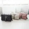 Schwarz Luxus Handtaschen Und Geldbörse Frauen PU Leder Messenger Schulter Tasche Plaid Weiblichen Umhängetasche Quaste Stepp Marke 3