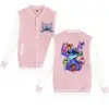 Disney Stich Hoodie Kinder Baseball Jacke Männer Frauen Sweatshirt Kinder Jungen Mädchen Harajuku Jacken Streetwear College Mäntel 5