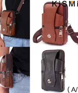 Kismis Fashion Herren Leder Hüft tasche-Multifunktions-Gürtel tasche, große Gürtel tasche mit Schulter gurt