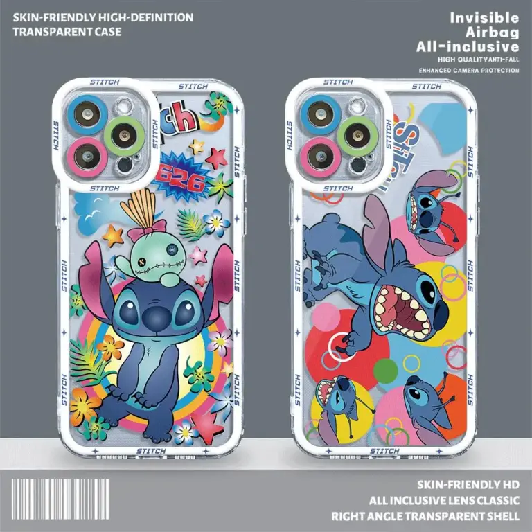 Disney Stitch funkelnde Handy hülle für Apple iPhone 11 13 14 Promax 15 Pro 7 8 plus 12 Mini x xs max xr se Silikon hülle