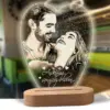 Personal isierte 3d Lampe benutzer definierte Foto Nachtlicht Herz führte Lampe Name Datum auf Jubiläum Hochzeit Valentinstag Geschenk Paare Geschenke 2