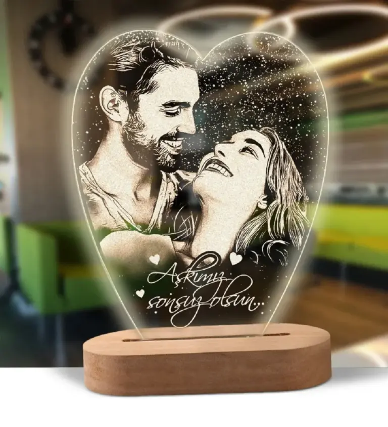 Personal isierte 3d Lampe benutzer definierte Foto Nachtlicht Herz führte Lampe Name Datum auf Jubiläum Hochzeit Valentinstag Geschenk Paare Geschenke 2