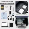 Wasserdichter Business-Rucksack für Herren, USB-Schulrucksäcke, 15,6-Zoll-Laptop-Rucksack, große Kapazität, Rucksäcke für Herren, Rucksacktaschen 5