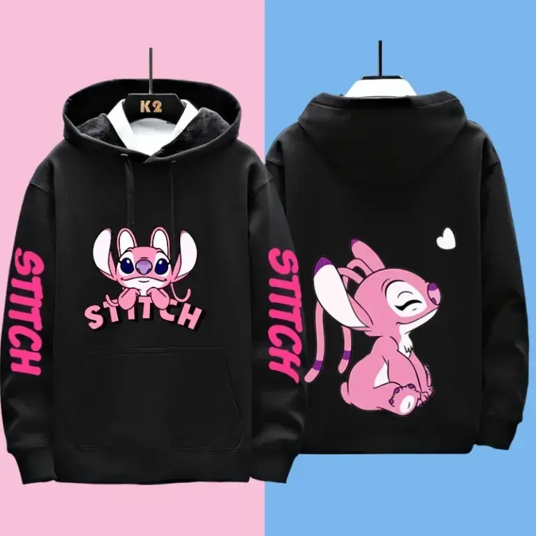 Disney Stitch verschiedene Paar-Outfits für Damen und Herren, lässige Sweatshirts, Kapuzenjacken und Kleidung 4