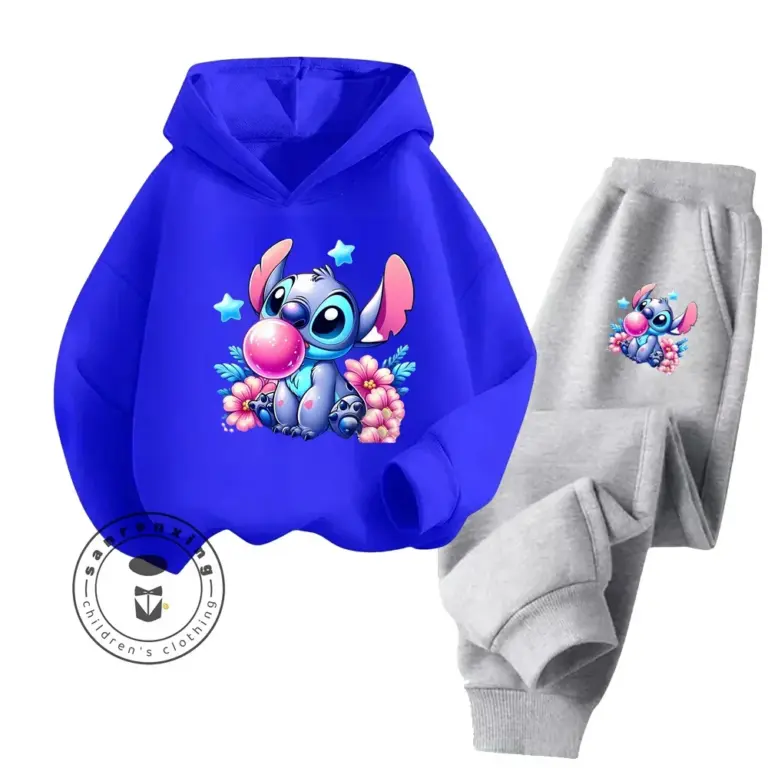 Billige beliebte einfache Stich Langarm Junge Mädchen Freizeit kleidung Spaß Grafiken alltäglichen Stil energetischen Frühling Herbst Sweatshirt Set 5